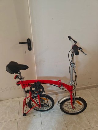 Bicicleta Plegable Roja y verde