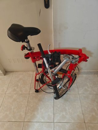 Bicicleta Plegable Roja