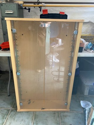 Vitrina de pared madera y cristal