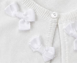 Bolero branco com laços