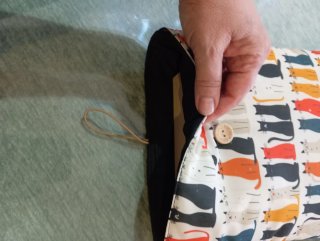 Funda artesanal para libro gatos multicolor