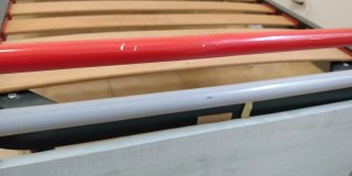 Letto singolo con rete e materasso