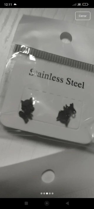 Pendientes de acero inoxidable nuevos