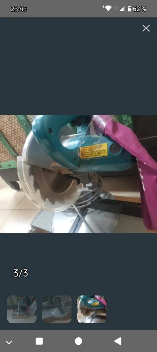 Ingletadora Makita con bolsa de polvo