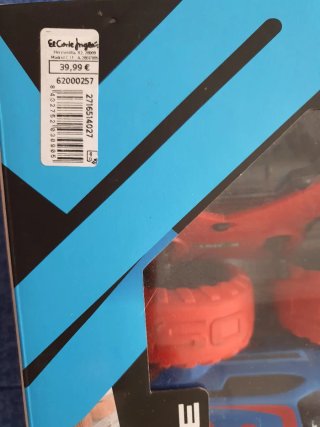 Coche teledirigido EXOST azul y rojo de Bizak
