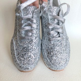 Sneakers donna argento glitter tg.37