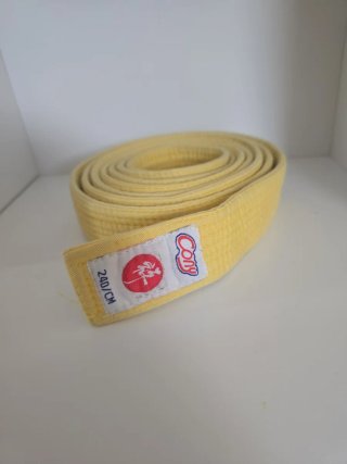 Cinturón artes marciales amarillo 240cm