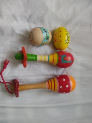 Set Maracas de madera para niños