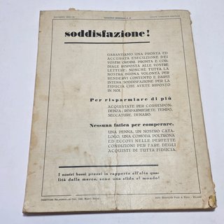 VECCHIO CATALOGO. DITTA CALDERONI. Milano 1932