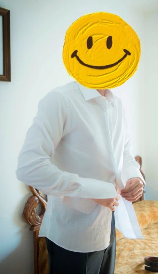 CAMISA BLANCA NOVIO XL (1 SÓLO USO) + GEMELOS