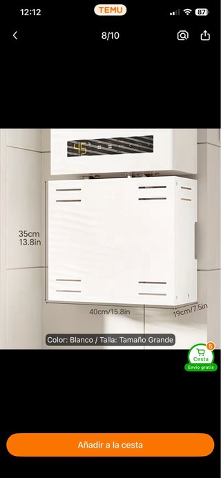 Cubre caldera blanco armario metalico para cubrir