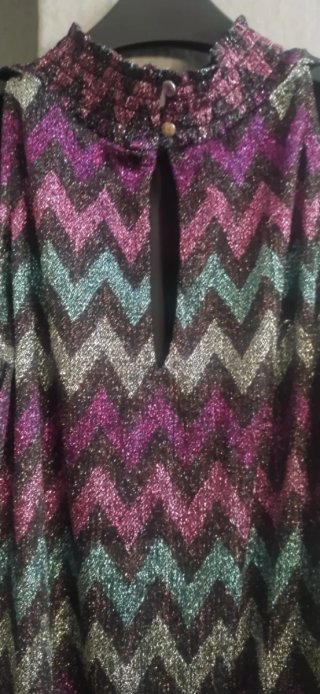 Blusa sin mangas con estampado zigzag