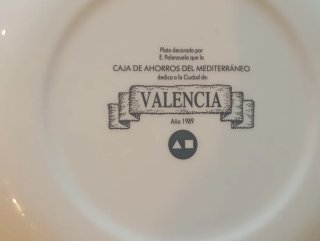 Plato decorativo cerámica Valencia