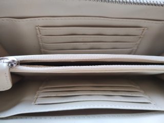 Monedero Mango Blanco Cocodrilo