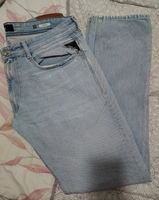 Pantalón Replay Vaquero Hombre Azul