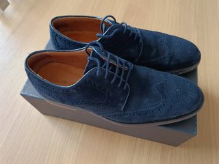 Scarpe Emidio Tucci Blu in Pelle Scamosciata