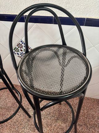 Taburetes altos negros (Set de 2)