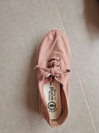 Zapatillas de esparto Natural World rosa teja T.38