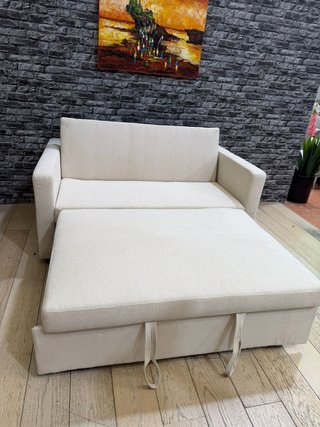 Sofá Cama Beige 2 Plazas
