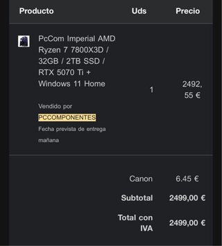 Pc gaming Amd ryzen 7 7800X3D Rtx 5070ti 32GB DDR5