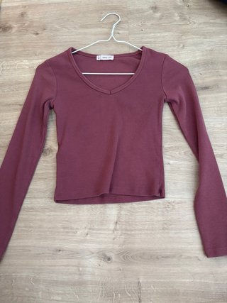 Top rosa manga larga Mango