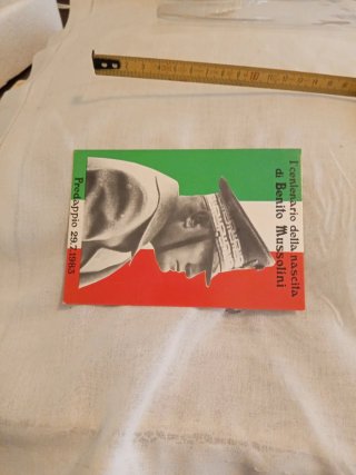 Cartolina Benito Mussolini Predappio 1983