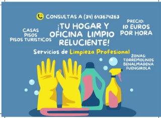 Busco empleo de limpieza.