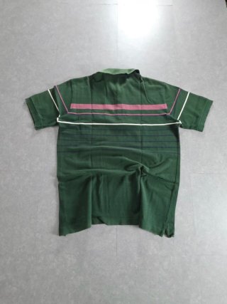 Polo Fila Vintage Verde Righe Ricamato Y2k XL