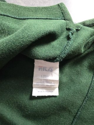 Polo Fila Vintage Verde Righe Ricamato Y2k XL