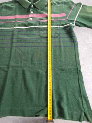 Polo Fila Vintage Verde Righe Ricamato Y2k XL