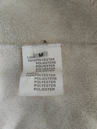 Chaquetón piel sintética beige