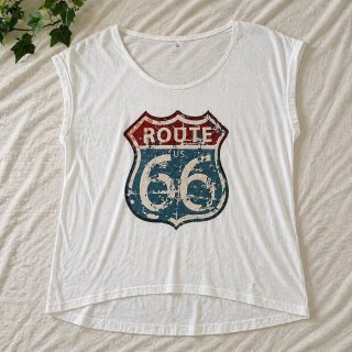 Camiseta Mujer Route 66 Blanca