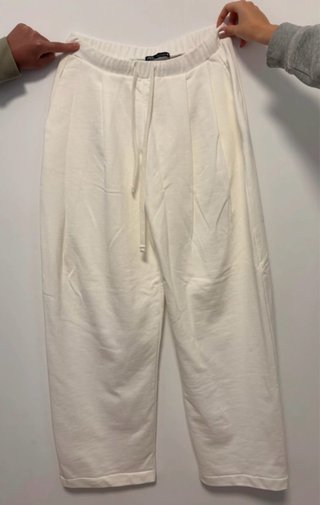 Pantalón Zara Blanco/Crema Talla S