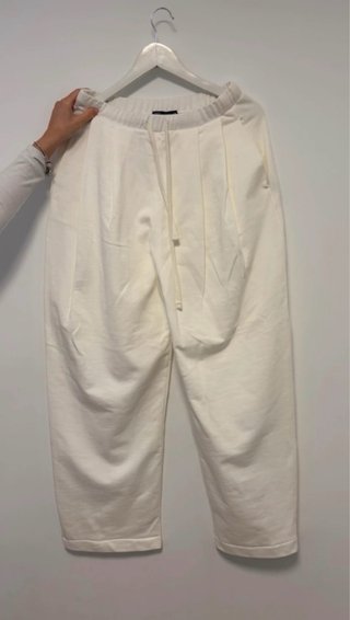 Pantalón Zara Blanco/Crema Talla S
