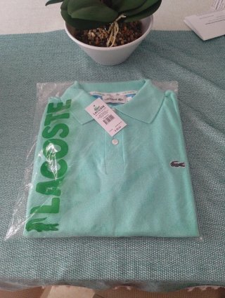 Polo Lacoste Hombre Manga Corta Talla L Verde ment