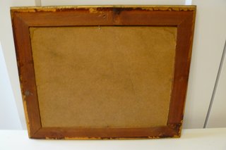 Cuadro antiguo con marco dorado