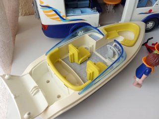Lote autocaravana y lancha Playmobil