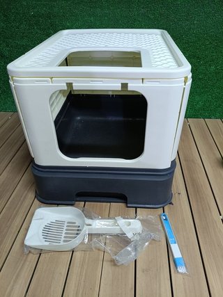 Feandrea Arenero para Gatos, Caja Arena con Bandej