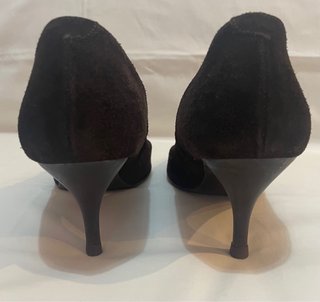 Zapatos tacón ante marrón oscuro 38