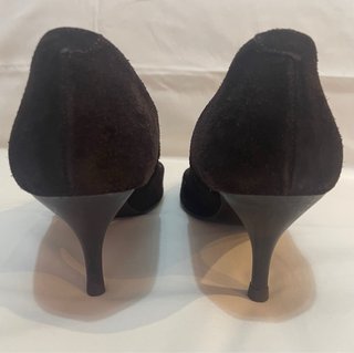 Zapatos tacón ante marrón oscuro 38