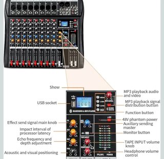 Console audio Depusheng DM8