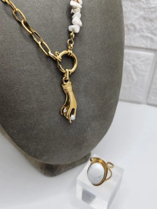 Conjunto Acero Quirúrgico Chapado Oro