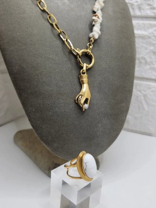 Conjunto Acero Quirúrgico Chapado Oro