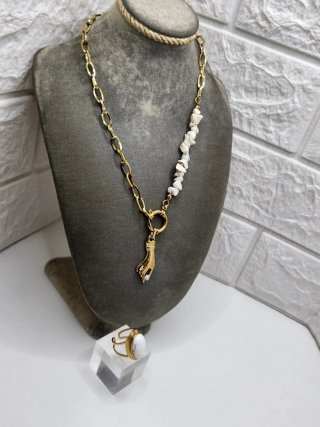 Conjunto Acero Quirúrgico Chapado Oro