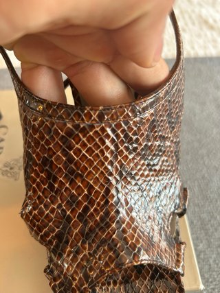 Sandalias tacón Caramelo T40 efecto piel serpiente