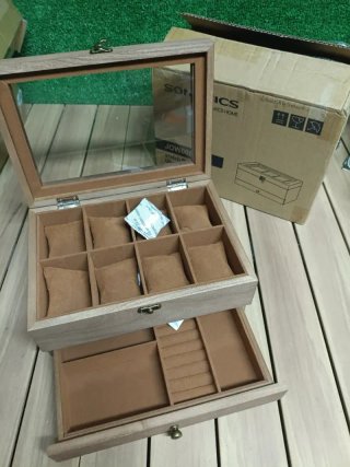 Caja de Relojes SONGMICS 8 Ranuras Marrón