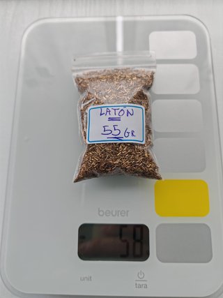 VIRUTAS DE LATÓN. Bolsa de 50 Gramos.