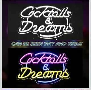 Lampada Neon LED "Cocktails & Dreams"