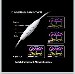 Lampada Neon LED "Cocktails & Dreams"