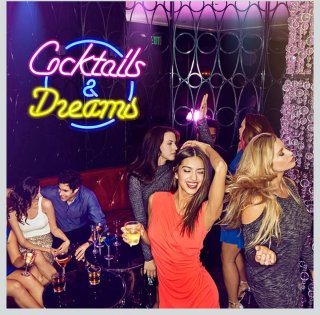 Lampada Neon LED "Cocktails & Dreams"